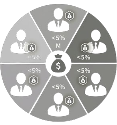 分散保持のイラスト